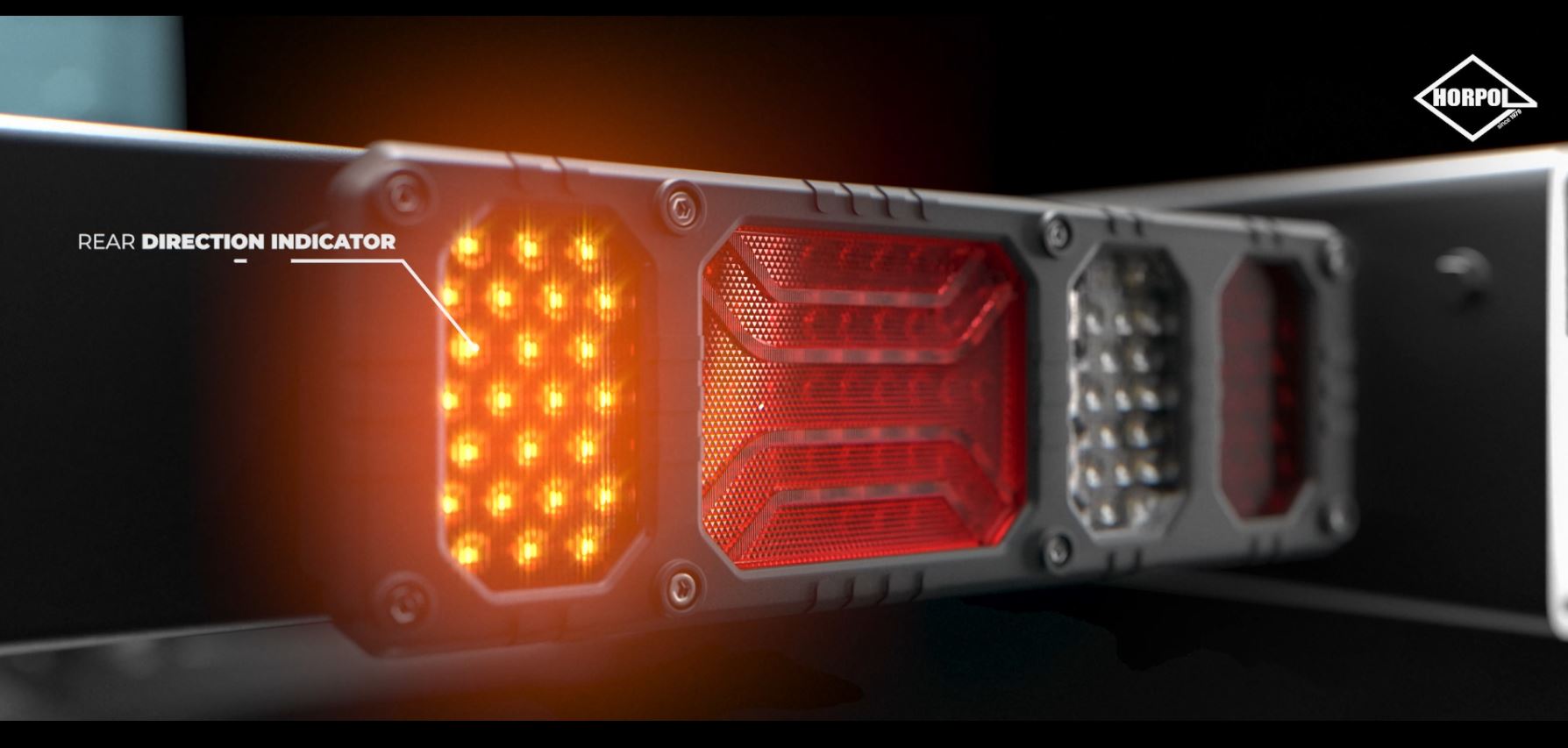 Rear multifunction light HEAVY DUTY with reflective device and