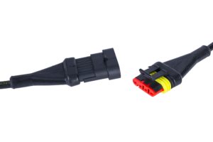 LED lights set 12/24 V with oversize marker boards, Superseal socket and plug