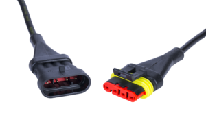 LED lights set 12/24 V with oversize marker boards, Superseal socket and plug