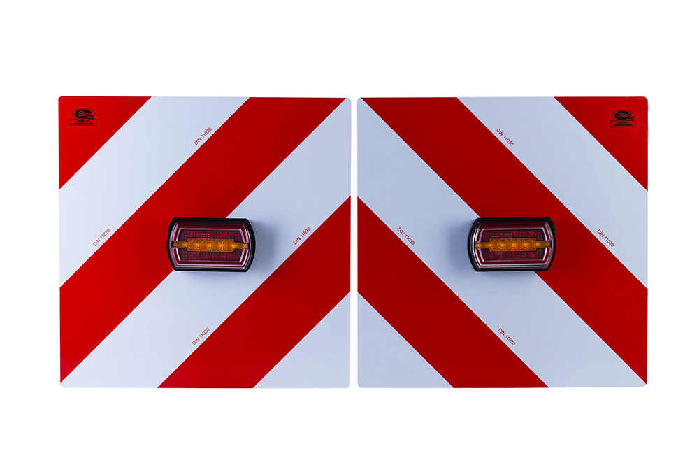 LED lights set 12/24 V with oversize marker boards, Superseal socket and plug