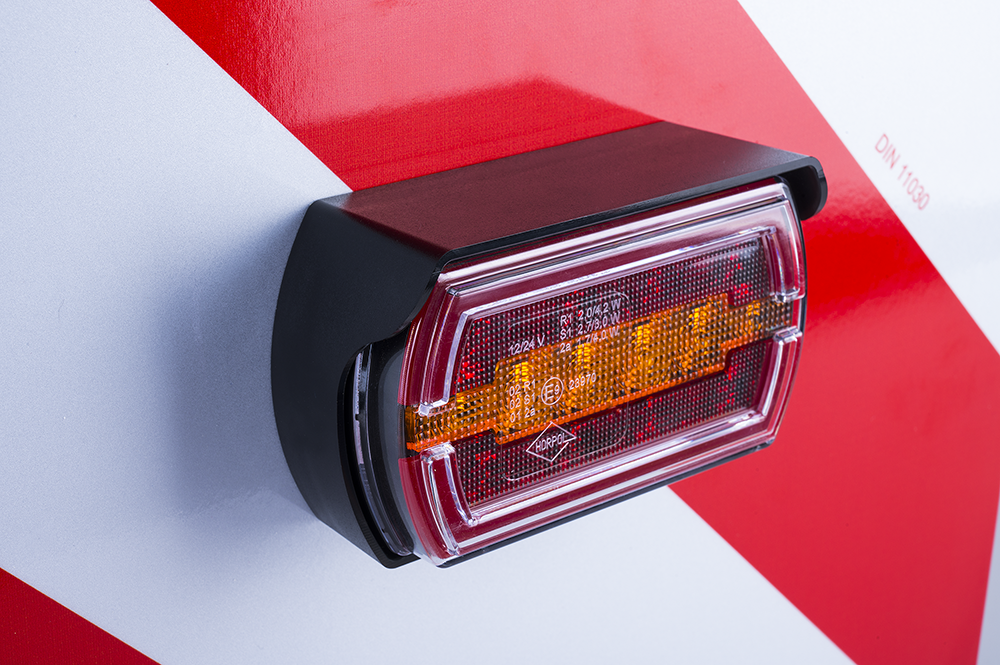 LED lights set 12/24 V with oversize marker boards, Superseal socket and plug